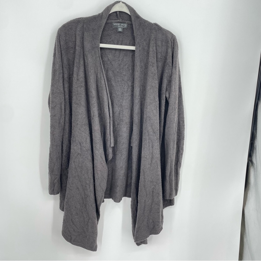 Barefoot Dreams‎ Cozychic Lite Brown Cardigan Sweater L/XL Style 903